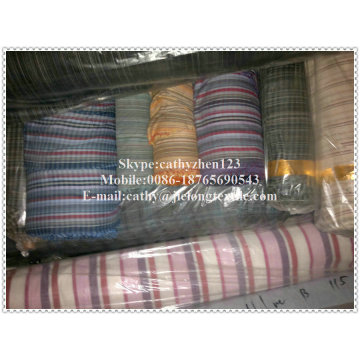 yarn dyed check/strip fabric stock lot